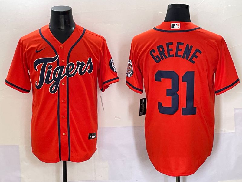 Men 2025 Detroit Tigers #31 Greene Orange Game Nike MLB Jersey style 1